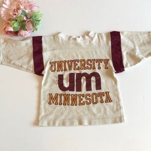 UNIVERSITY OF MINNESOTA BABY FOOTBALL JERSEY 1970s Vintage UOFM BABY JERsey